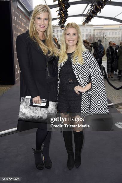Verena Wriedt and Jennifer Knaeble attend the Ewa Herzog show during the MBFW Berlin January 2018 at ewerk on January 16, 2018 in Berlin, Germany.