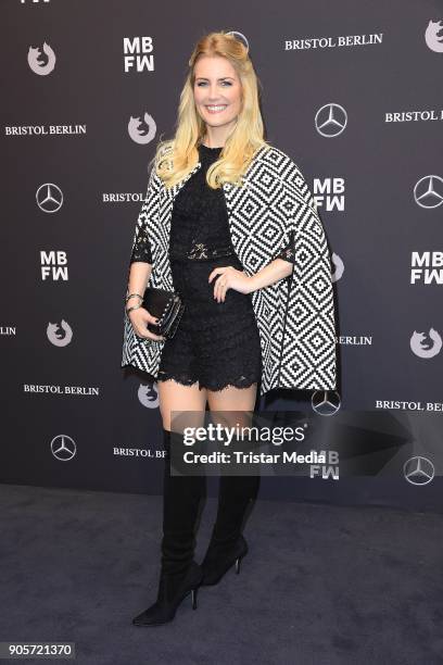 Jennifer Knaeble attends the Ewa Herzog show during the MBFW Berlin January 2018 at ewerk on January 16, 2018 in Berlin, Germany.