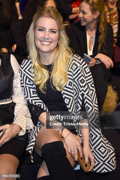 Jennifer Knaeble attends the Ewa Herzog show during the MBFW Berlin January 2018 at ewerk on January 16, 2018 in Berlin, Germany.