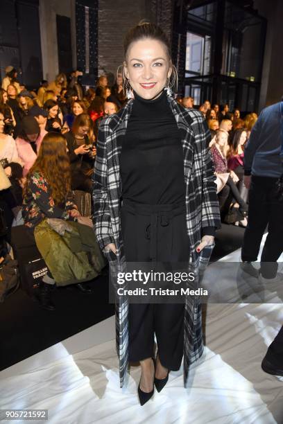 Linda Hesse attends the Ewa Herzog show during the MBFW Berlin January 2018 at ewerk on January 16, 2018 in Berlin, Germany.