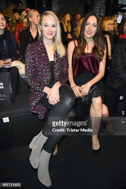 Anna Hofbauer and Johanna Klum attend the Ewa Herzog show during the MBFW Berlin January 2018 at ewerk on January 16, 2018 in Berlin, Germany.