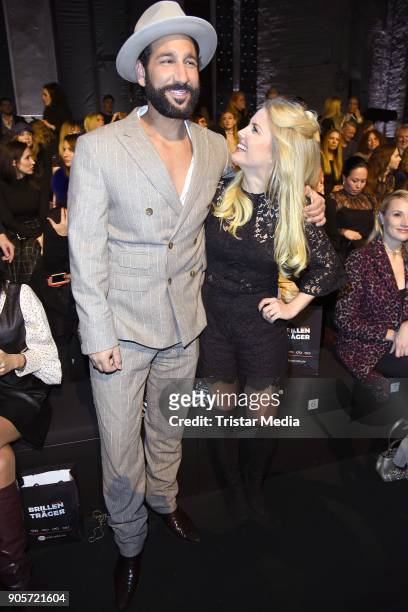 Massimo Sinato and Jennifer Knaeble attend the Ewa Herzog show during the MBFW Berlin January 2018 at ewerk on January 16, 2018 in Berlin, Germany.
