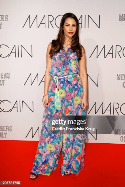 Sila Sahin during the Marc Cain Fashion Show Berlin Autumn/Winter 2018 at metro station Potsdamer Platz on January 16, 2018 in Berlin, Germany.