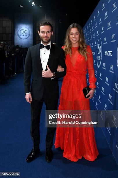 Footballer Juan Mata and Evelina Kamph attend the IWC Schaffhausen Gala celebrating the Maisons 150th anniversary and the launch of its Jubilee...