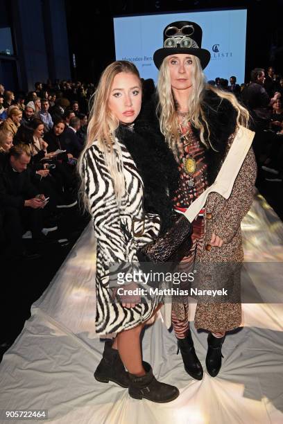 Luisa Brandt and Anne Aalrust attend the Mercedes-Benz & ELLE present Callisti show during the MBFW Berlin January 2018 at ewerk on January 16, 2018...