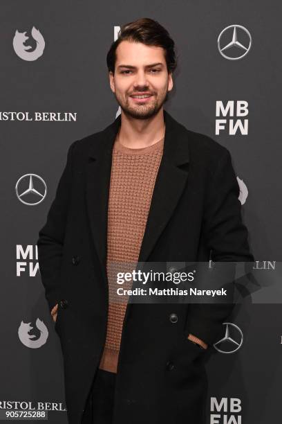 Jimi Blue Ochsenknecht attends the Mercedes-Benz & ELLE present Callisti show during the MBFW Berlin January 2018 at ewerk on January 16, 2018 in...