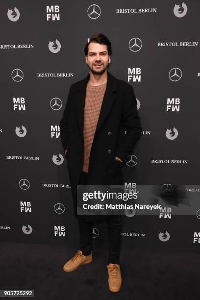 Jimi Blue Ochsenknecht attends the Mercedes-Benz & ELLE present Callisti show during the MBFW Berlin January 2018 at ewerk on January 16, 2018 in...