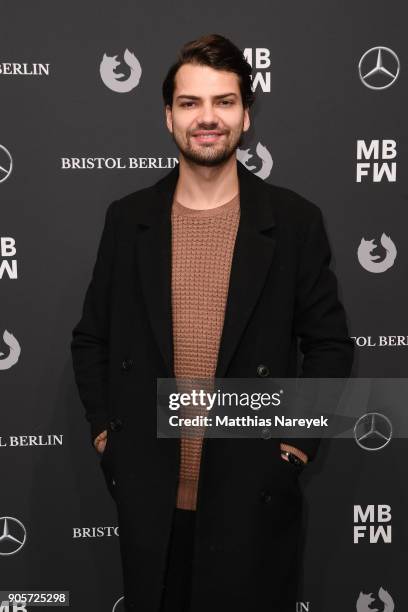 Jimi Blue Ochsenknecht attends the Mercedes-Benz & ELLE present Callisti show during the MBFW Berlin January 2018 at ewerk on January 16, 2018 in...