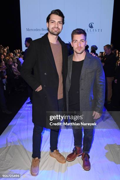 Jimi Blue Ochsenknecht and Philipp Boy attend the Mercedes-Benz & ELLE present Callisti show during the MBFW Berlin January 2018 at ewerk on January...