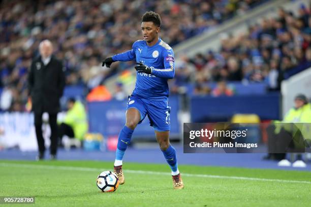 Demarai Gray of Leicester City in action during The Emirates FA Cup Third Round Replay between Leicester City and Fleetwood Town at King Power...
