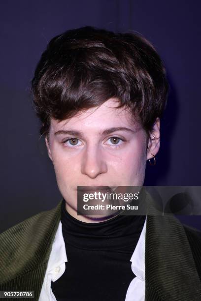 Christine and the Queens lead singer Heloise Letissier attends the Palomo Spain Menswear Fall/Winter 2018-2019 show as part of Paris Fashion Week on...