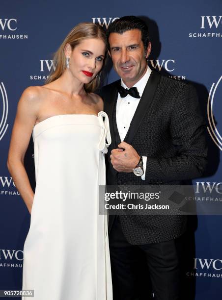 Luis Figo and Helen Svedin attend the IWC Schaffhausen Gala celebrating the Maisons 150th anniversary and the launch of its Jubilee Collection at...