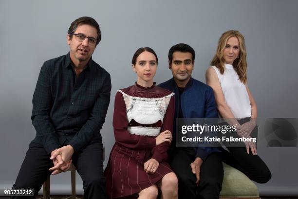 Ray Romano, Zoe Kazan Kumail Nanjiani and Holly Hunter are photographed for Los Angeles Times on November 10, 2017 in Beverly Hills, California....