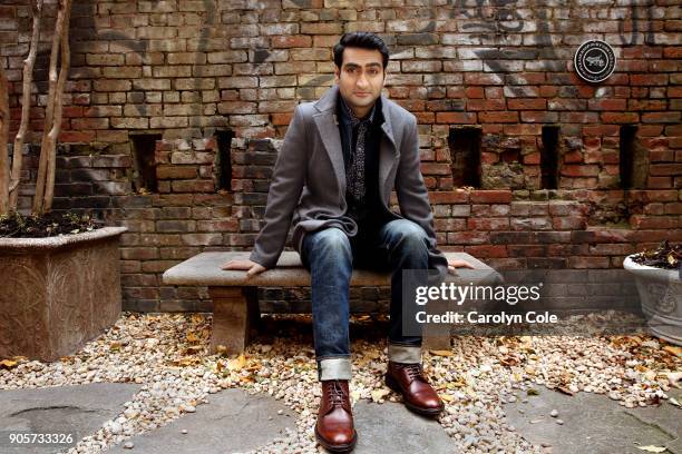 Actor Kumail Nanjiani is photographed for Los Angeles Times on December 18, 2017 in New York City. PUBLISHED IMAGE. CREDIT MUST READ: Carolyn...