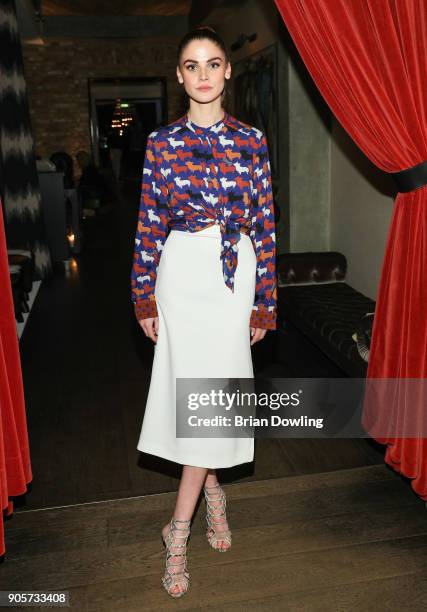 Actress Lisa Tomaschewsky attends the Riani After Show Party during the MBFW Berlin January 2018 at Grace Restaurant on January 16, 2018 in Berlin,...