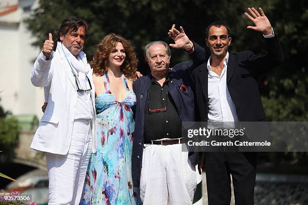 Actress Caterina Varzi , director Tinto Brass and guests are seen during the 66th Venice Film Festival on September 10, 2009 in Venice, Italy.