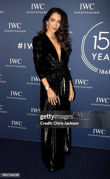 Jessica Kahawaty attends the IWC Schaffhausen Gala celebrating the Maisons 150th anniversary and the launch of its Jubilee Collection at the Salon...