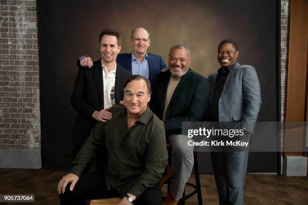 Actors Sam Rockwell, Jim Belushi, Richard Jenkins, Laurence Fishburne and Jason Mitchell are photographed for Los Angeles Times on November 12, 2017...