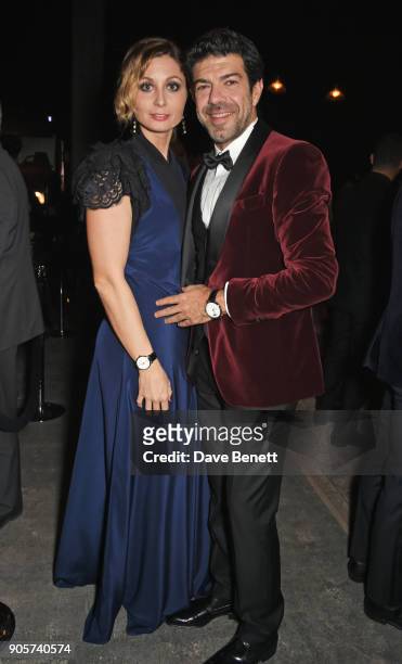 Anna Ferzetti and Pierfrancesco Favino attend the IWC Schaffhausen Gala celebrating the Maison's 150th anniversary and the launch of its Jubilee...