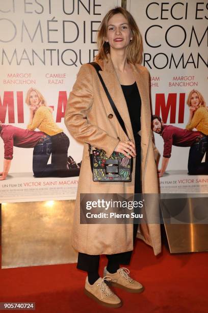 Margot Bancilhon attends "Ami-Ami" Paris Premiere at UGC Cine Cite des Halles on January 16, 2018 in Paris, France.