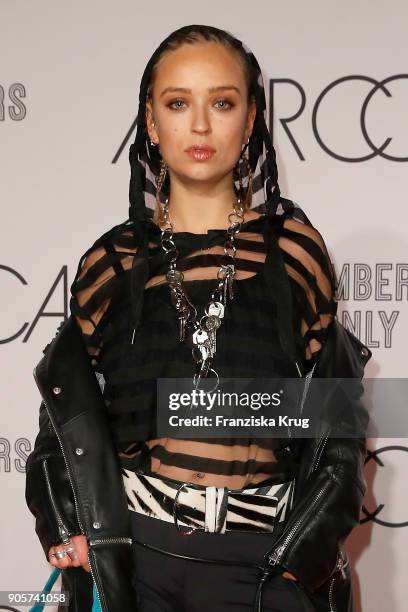 Caro Cult during the Marc Cain Fashion Show Berlin Autumn/Winter 2018 at metro station Potsdamer Platz on January 16, 2018 in Berlin, Germany.