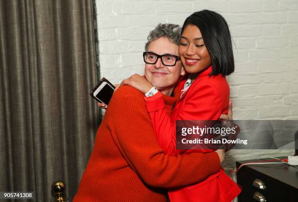 Rolf Scheider and Anuthida Ploypetch attend the Riani After Show Party during the MBFW Berlin January 2018 at Grace Restaurant on January 16, 2018 in...