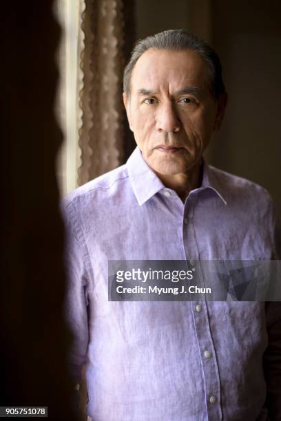 Actor Wes Studi is photographed for Los Angeles Times on December 15, 2017 in Beverly Hills, California. PUBLISHED IMAGE. CREDIT MUST READ: Myung J....