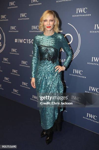 Cate Blanchett attends the IWC Schaffhausen Gala celebrating the Maisons 150th anniversary and the launch of its Jubilee Collection at the Salon...