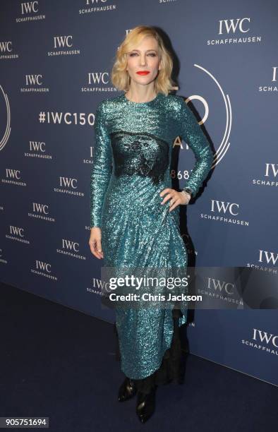 Cate Blanchett attends the IWC Schaffhausen Gala celebrating the Maisons 150th anniversary and the launch of its Jubilee Collection at the Salon...