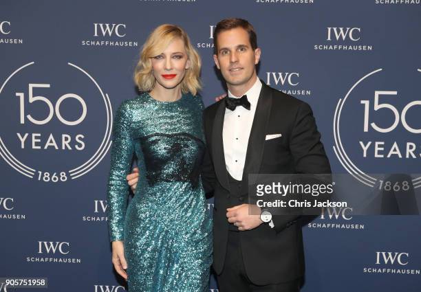 Cate Blanchett and IWC Schaffhausen CEO Christoph Grainger Herr attend the IWC Schaffhausen Gala celebrating the Maisons 150th anniversary and the...