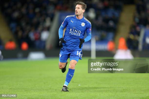 Adrien Silva of Leicester City during the FA Cup Third round replay between Leicester City and Fleetwood Town at The King Power Stadium on January...