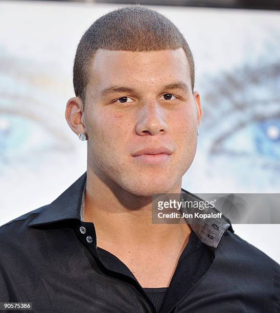 Basketball player Blake Griffin arrives at the Los Angeles Premiere "Whiteout" at Mann Village Theatre on September 9, 2009 in Westwood, California.