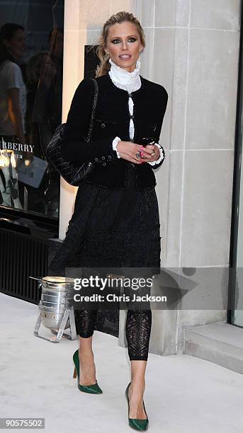 Model Laura Bailey attends Vogue and Burberry's cocktail reception as part of 'Fashion's Night Out' on September 10, 2009 in London, England.