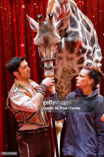 Princess Stephanie of Monaco attends the 42nd International Circus Festival In Monte-Carlo : Photocall on January 16, 2018 in Monaco, Monaco.