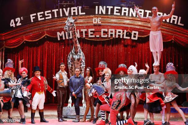 Princess Stephanie of Monaco attends the 42nd International Circus Festival In Monte-Carlo : Photocall on January 16, 2018 in Monaco, Monaco.