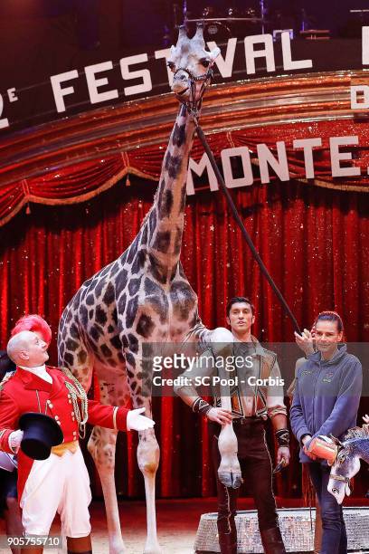 Princess Stephanie of Monaco attends the 42nd International Circus Festival In Monte-Carlo : Photocall on January 16, 2018 in Monaco, Monaco.