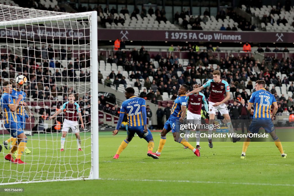 West Ham United v Shrewsbury Town - The Emirates FA Cup Third Round Replay