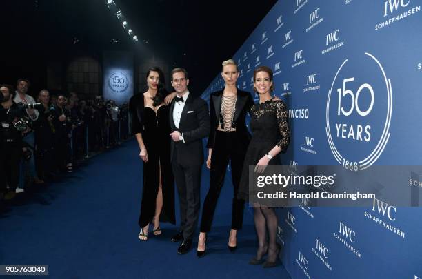 Adriana Lima, Christoph Grainger-Herr, Karolina Kurkova and Franziska Gsell attend the IWC Schaffhausen Gala celebrating the Maisons 150th...