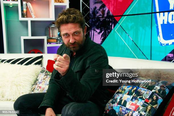 Gerard Butler visits the Young Hollywood Studio on January 16, 2017 in Los Angeles, California.