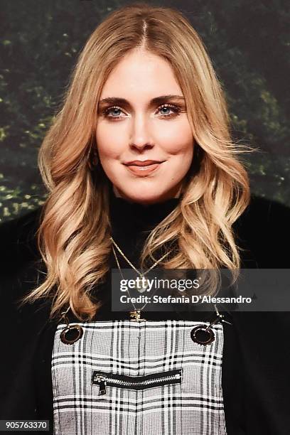 Chiara Ferragni attends the 'Il Vegetale' premiere on January 16, 2018 in Milan, Italy.