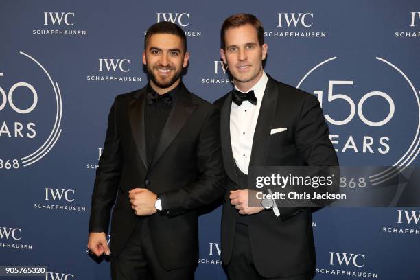 Schaffhausen CEO Christoph Grainger-Herr and Elias El Indari attend the IWC Schaffhausen Gala celebrating the Maisons 150th anniversary and the...