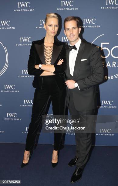 Karolina Kurkova and Christoph Grainger-Herr attend the IWC Schaffhausen Gala celebrating the Maisons 150th anniversary and the launch of its...