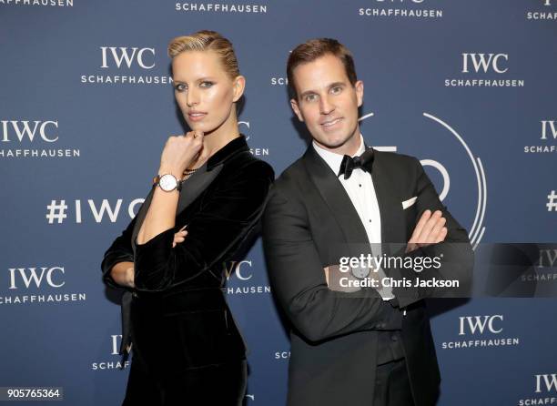 Karolina Kurkova and Christoph Grainger-Herr attend the IWC Schaffhausen Gala celebrating the Maisons 150th anniversary and the launch of its...