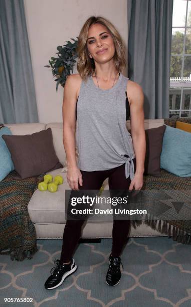 Persinality/personal trainer Jillian Michaels visits Hallmark's "Home & Family" at Universal Studios Hollywood on January 16, 2018 in Universal City,...