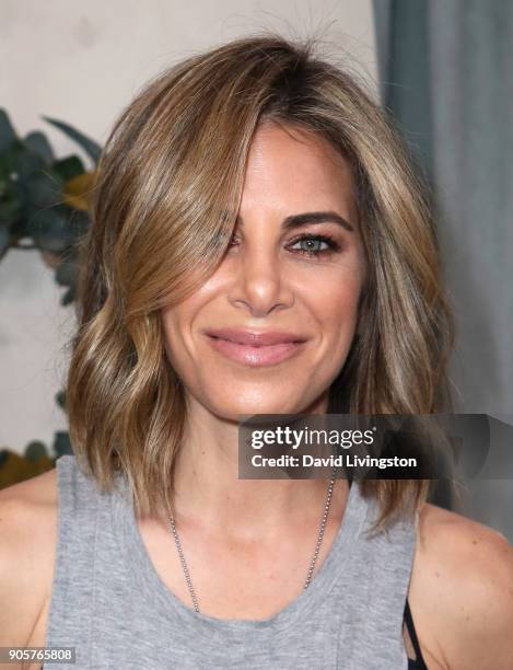 Persinality/personal trainer Jillian Michaels visits Hallmark's "Home & Family" at Universal Studios Hollywood on January 16, 2018 in Universal City,...