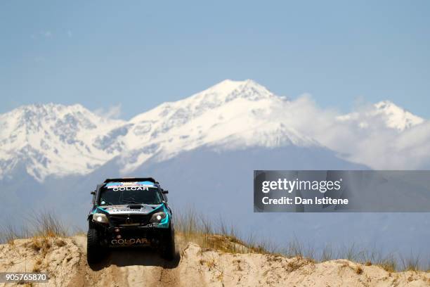 Martin Maldonado of Argentina and Colcar Racing drives with co-driver Sebastian Scholz Vergnolle of Argentina in the Prototipo Colcar Mercedes car in...