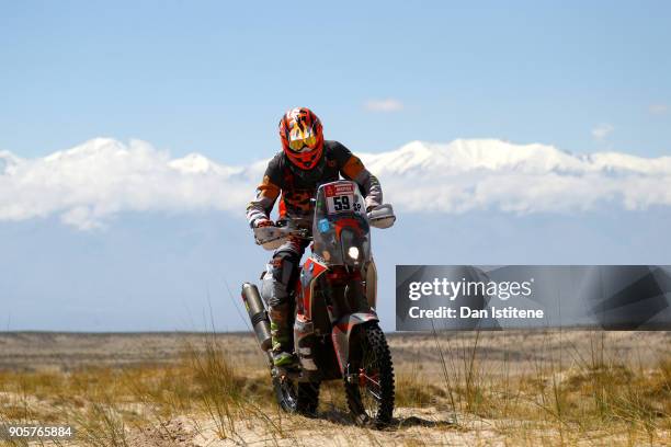 Willem du Toit of South Africa and BAS Dakar Team rides a KTM 450 Rally Replica in the Classe 2.1 : Super Production x during stage ten of the 2018...