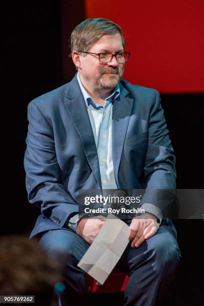 Richard Jenkins and moderator Bruce Fretts discuss "The Shape Of Water" during SAG-AFTRA Foundation Conversations at The Robin Williams Center on...