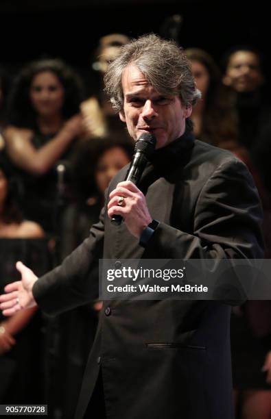 Randall Fleischer performing during the Performance Presentation of "Rocktopia" at SIR Studios on January 16, 2018 in New York City.