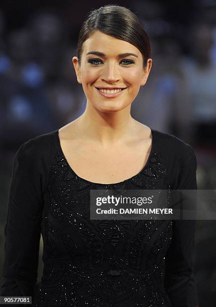 Actress Anna Bederke arrives for the screening of "Soul Kitchen" at the Venice film festival on September 10, 2009. "Soul Kitchen" is competing for...